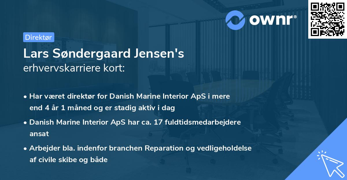 Lars Søndergaard Jensen's erhvervskarriere kort