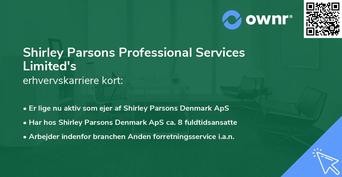 Shirley Parsons Professional Services Limited's erhvervskarriere kort