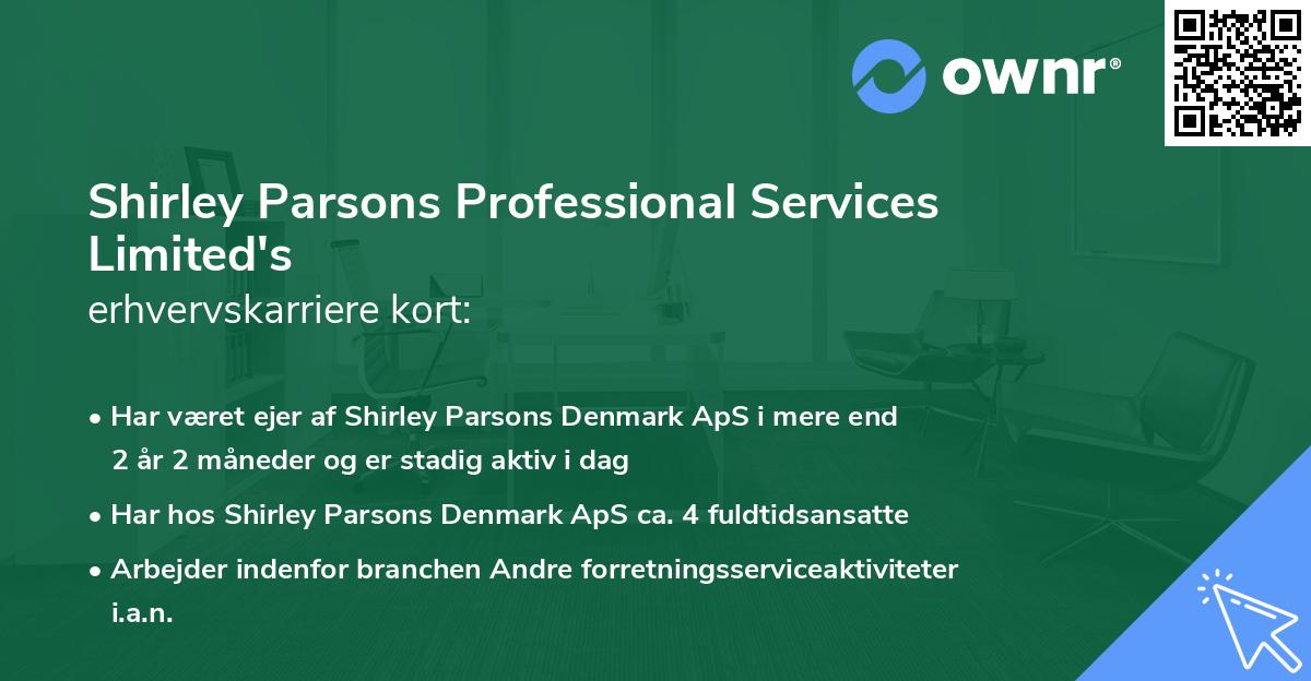 Shirley Parsons Professional Services Limited's erhvervskarriere kort