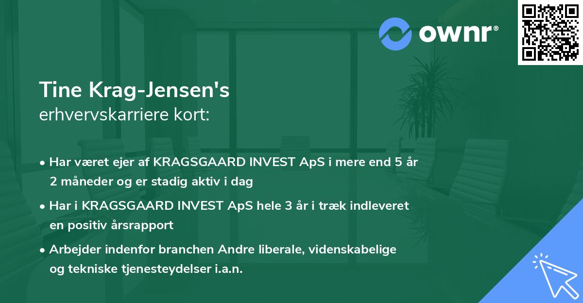 Tine Krag-Jensen's erhvervskarriere kort