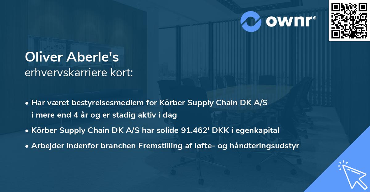 Oliver Aberle's erhvervskarriere kort