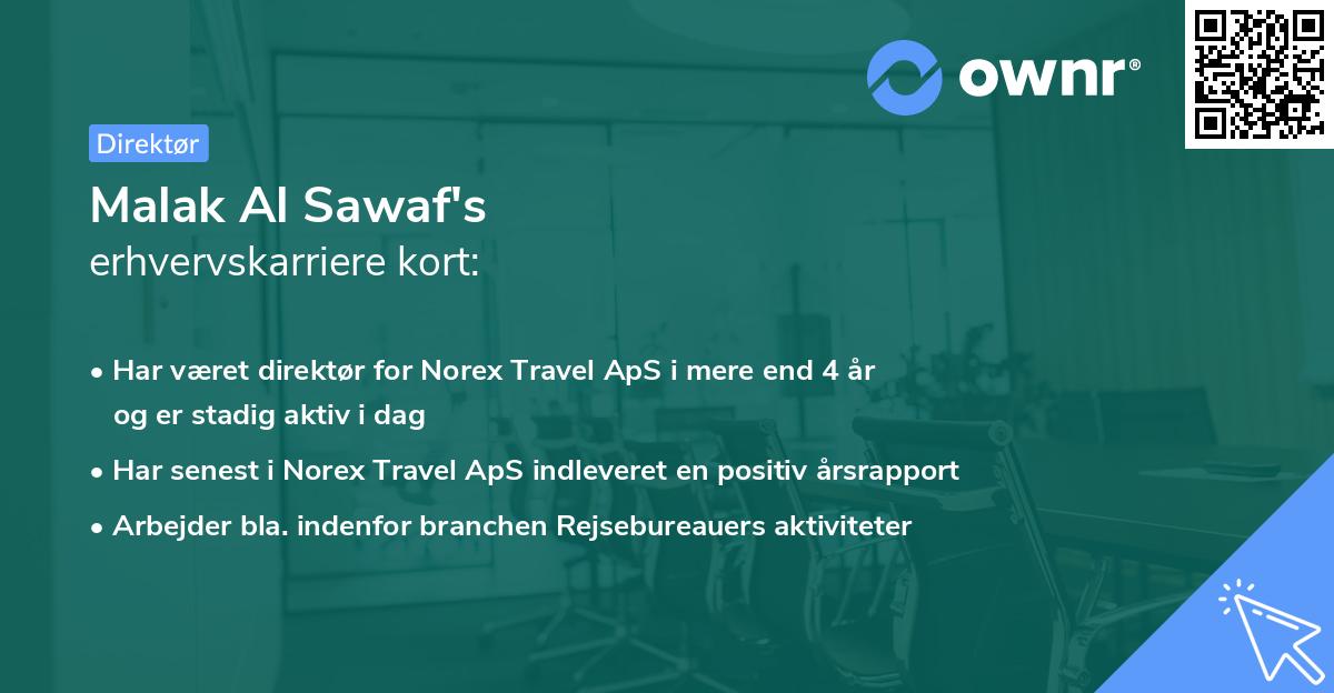 Malak Al Sawaf's erhvervskarriere kort