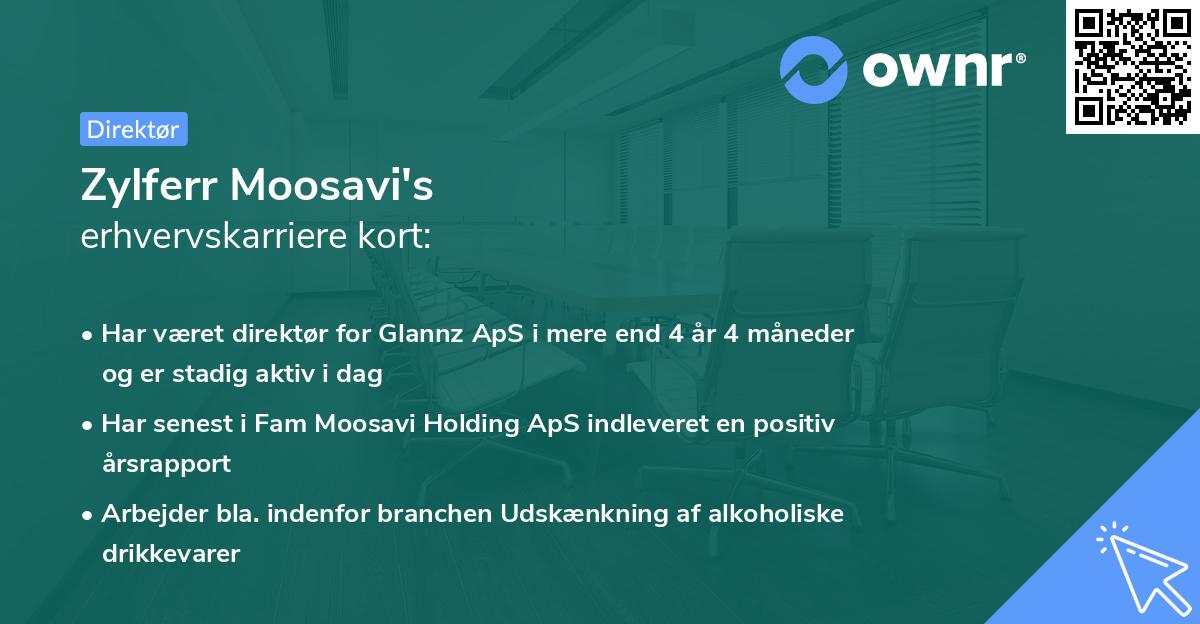 Zylferr Moosavi's erhvervskarriere kort