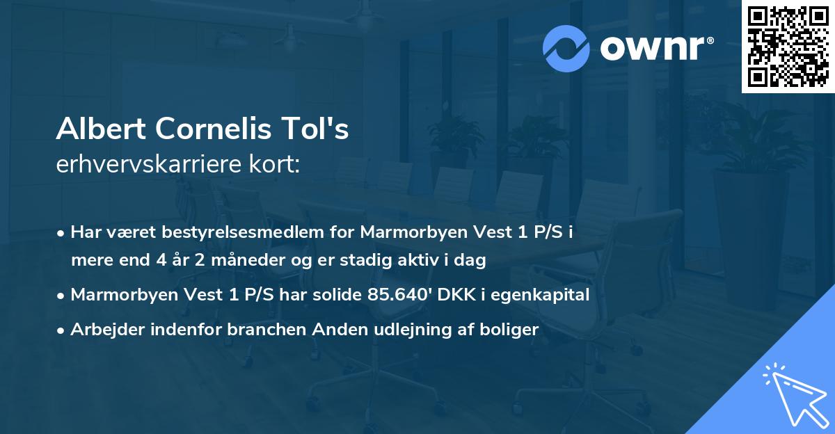 Albert Cornelis Tol's erhvervskarriere kort