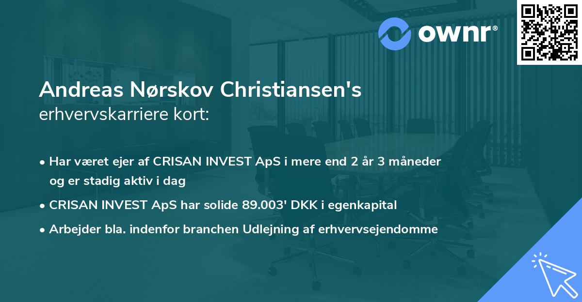 Andreas Nørskov Christiansen's erhvervskarriere kort