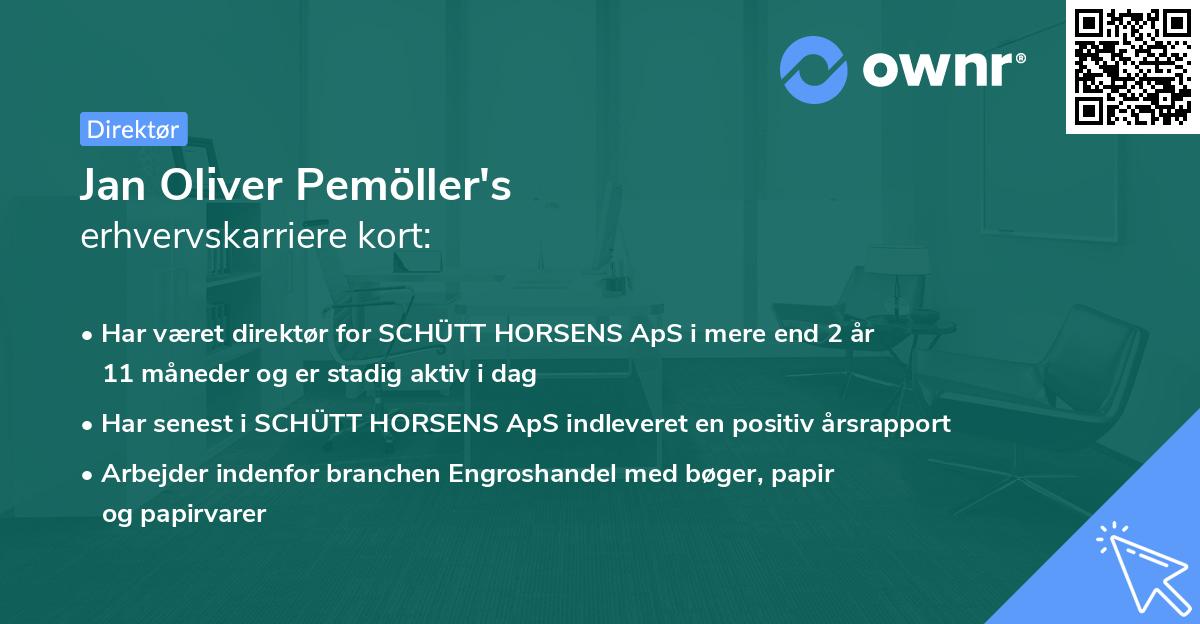 Jan Oliver Pemöller's erhvervskarriere kort