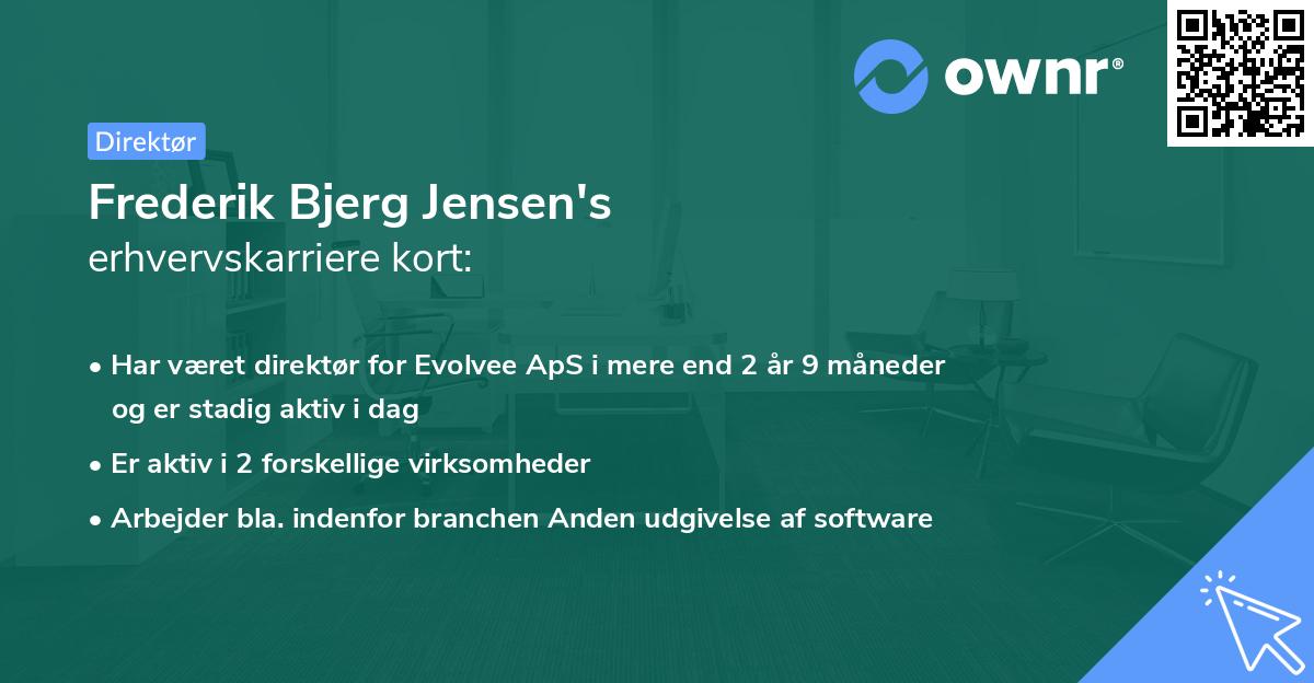 Frederik Bjerg Jensen's erhvervskarriere kort