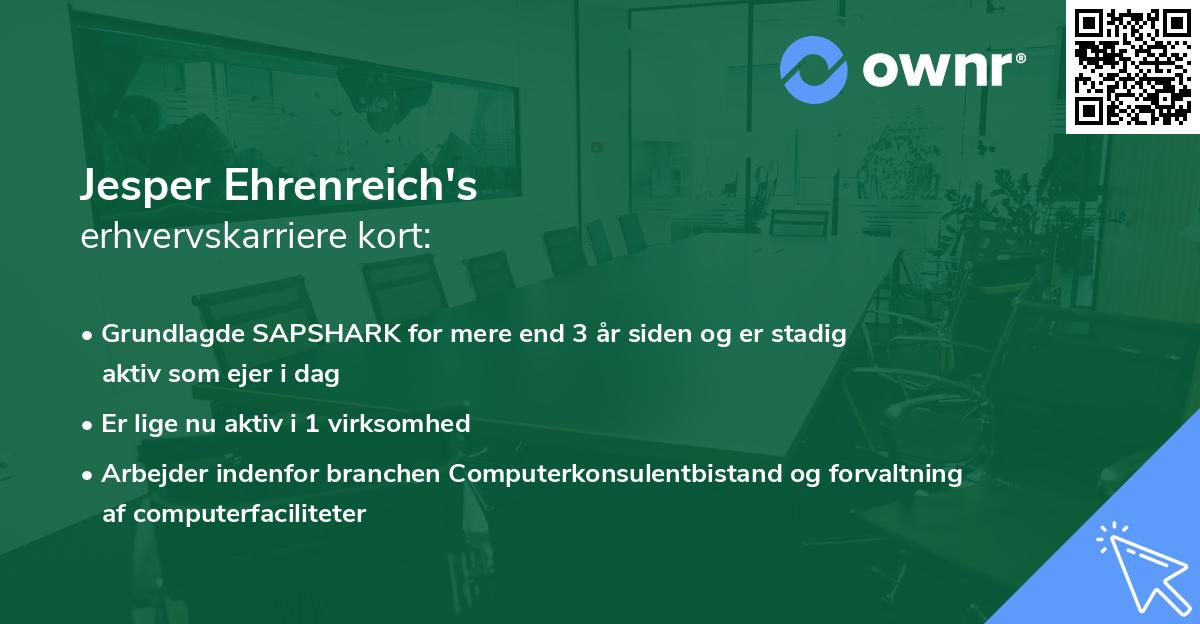 Jesper Ehrenreich's erhvervskarriere kort