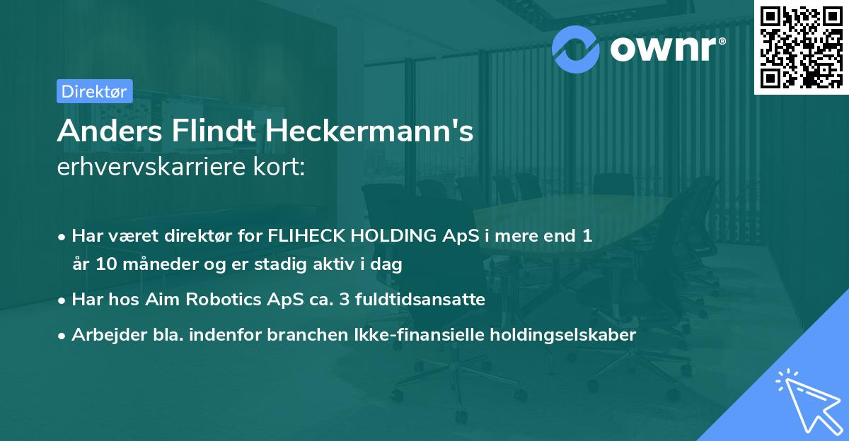 Anders Flindt Heckermann's erhvervskarriere kort