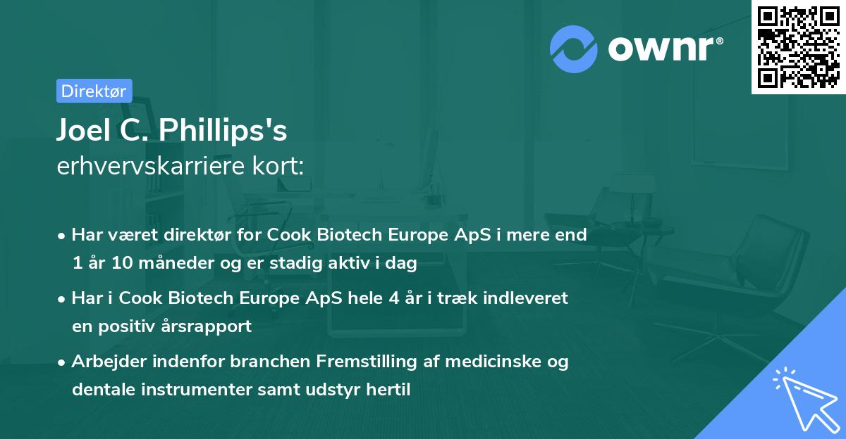 Joel C. Phillips's erhvervskarriere kort