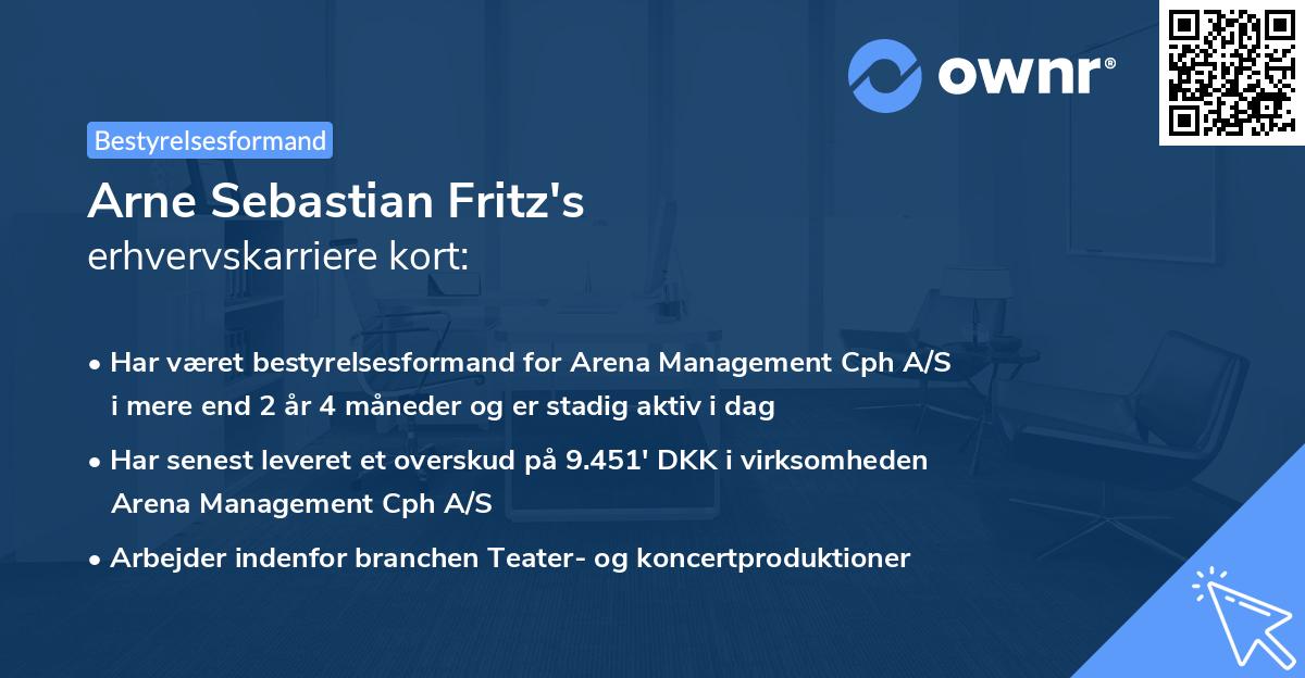 Arne Sebastian Fritz's erhvervskarriere kort