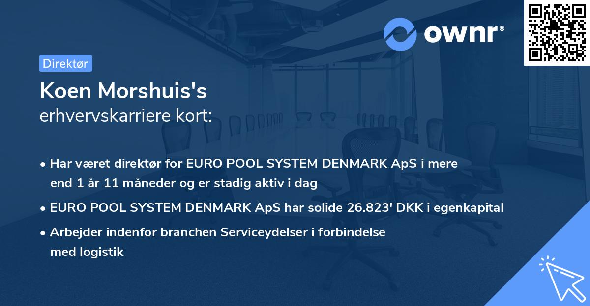 Koen Morshuis's erhvervskarriere kort