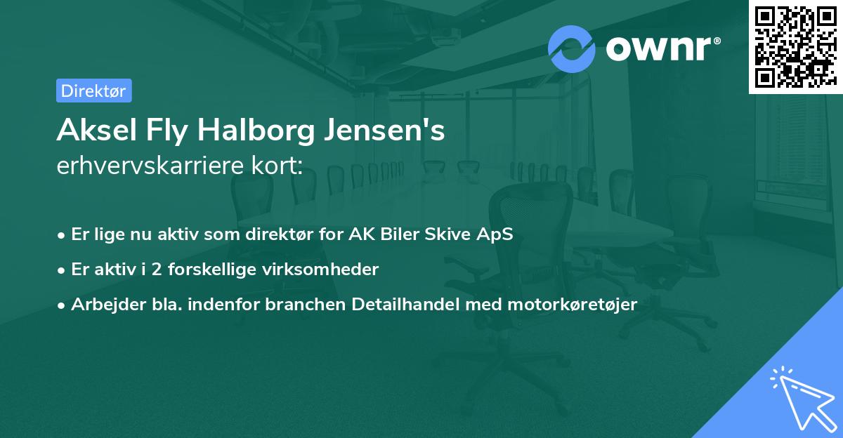 Aksel Fly Halborg Jensen's erhvervskarriere kort