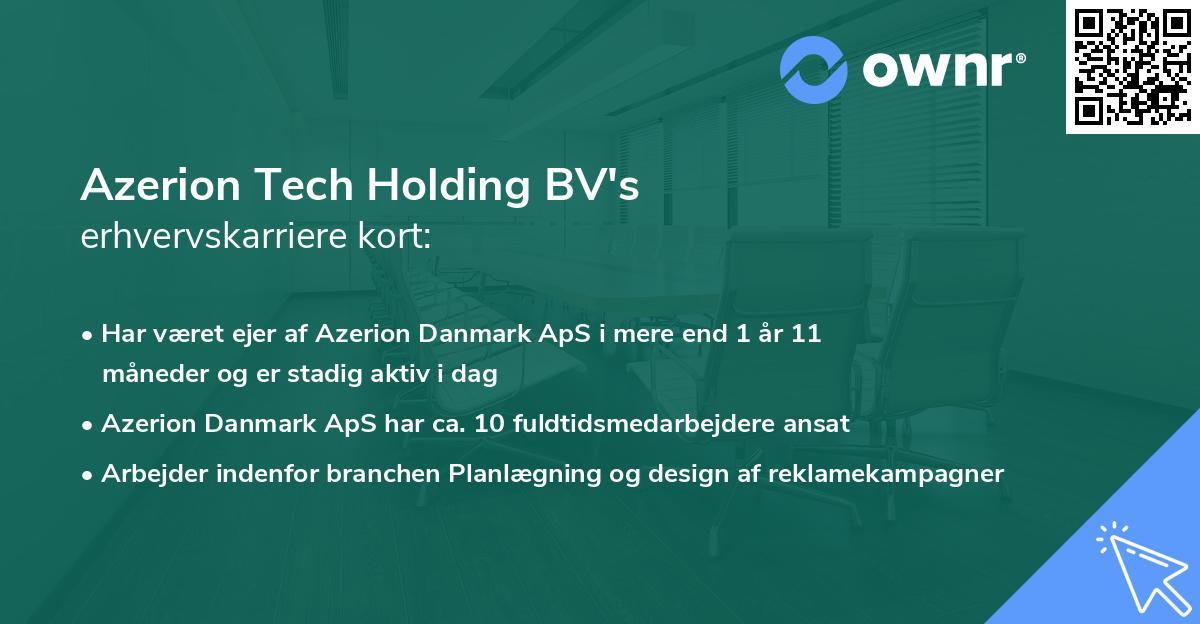 Azerion Tech Holding BV's erhvervskarriere kort