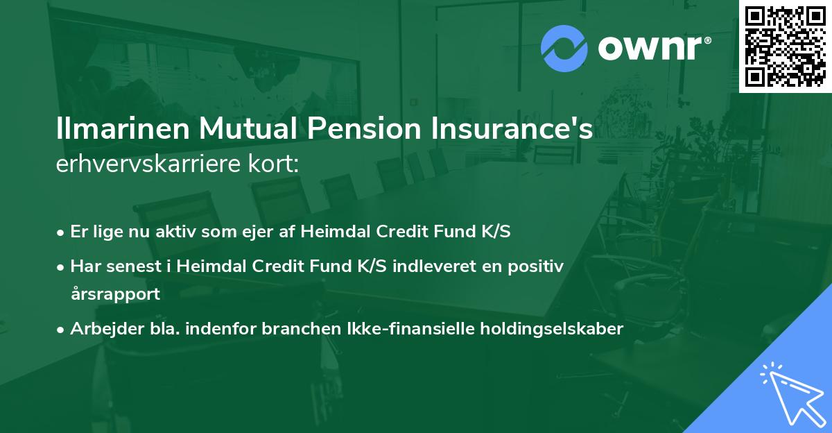 Ilmarinen Mutual Pension Insurance's erhvervskarriere kort