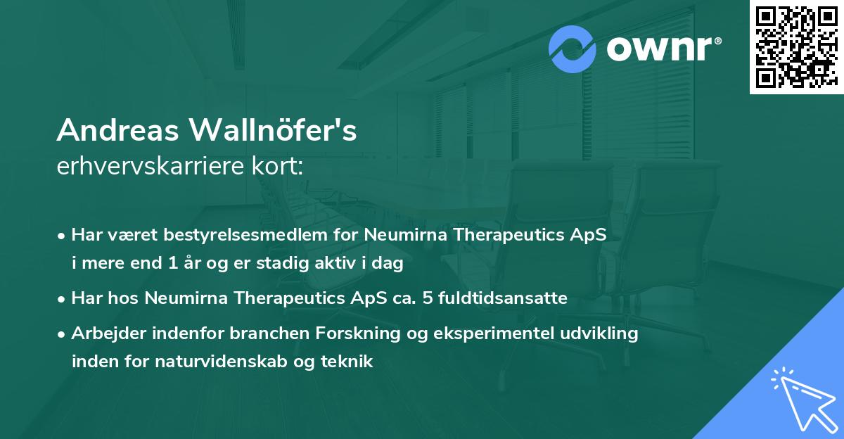 Andreas Wallnöfer's erhvervskarriere kort