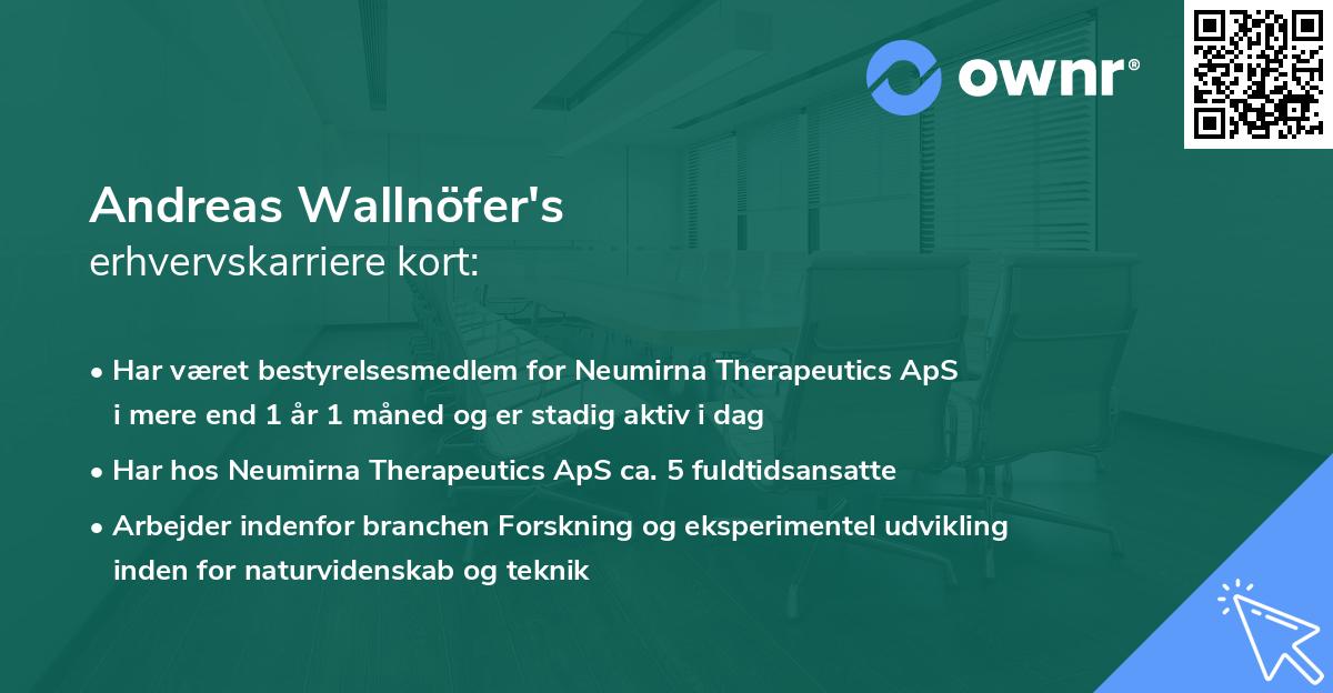 Andreas Wallnöfer's erhvervskarriere kort