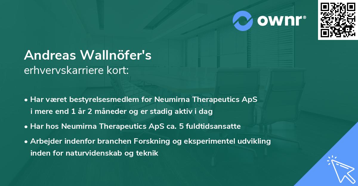 Andreas Wallnöfer's erhvervskarriere kort