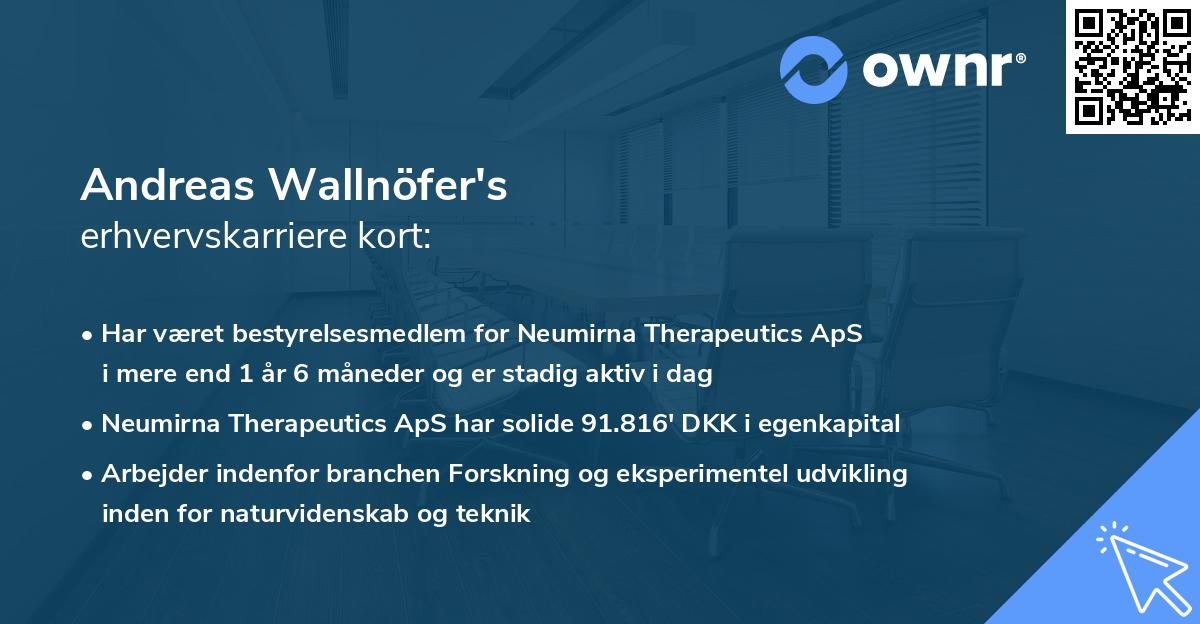 Andreas Wallnöfer's erhvervskarriere kort