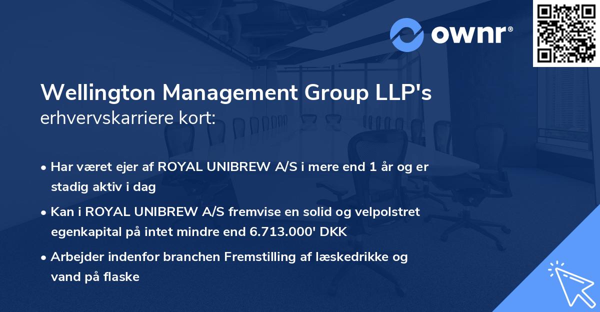 Wellington Management Group LLP's erhvervskarriere kort