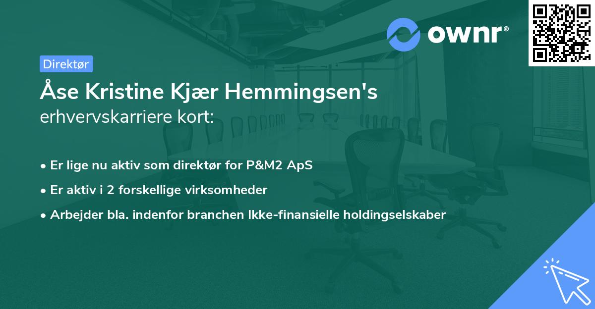 Åse Kristine Kjær Hemmingsen's erhvervskarriere kort