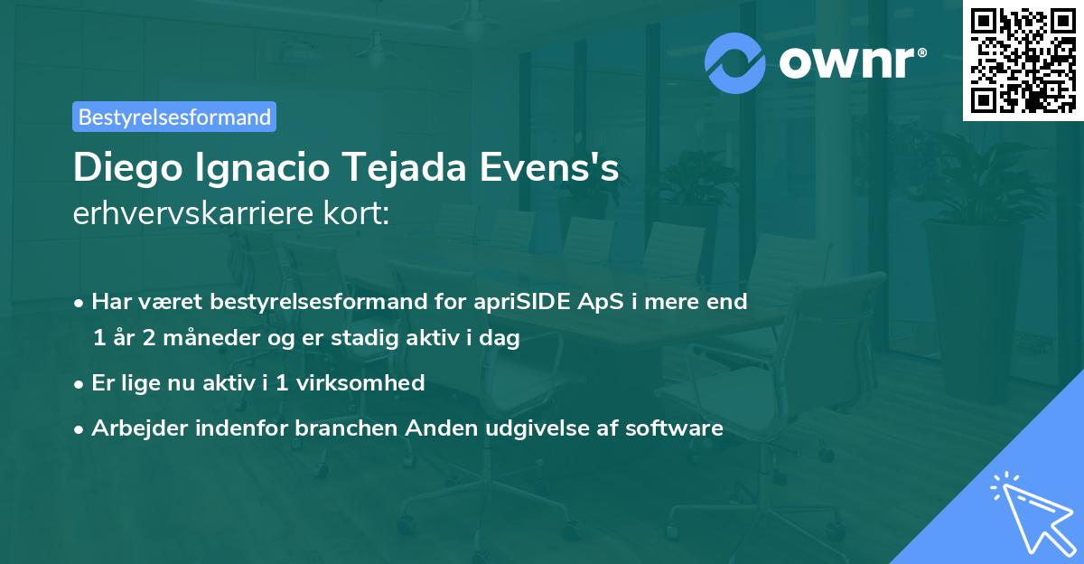 Diego Ignacio Tejada Evens's erhvervskarriere kort