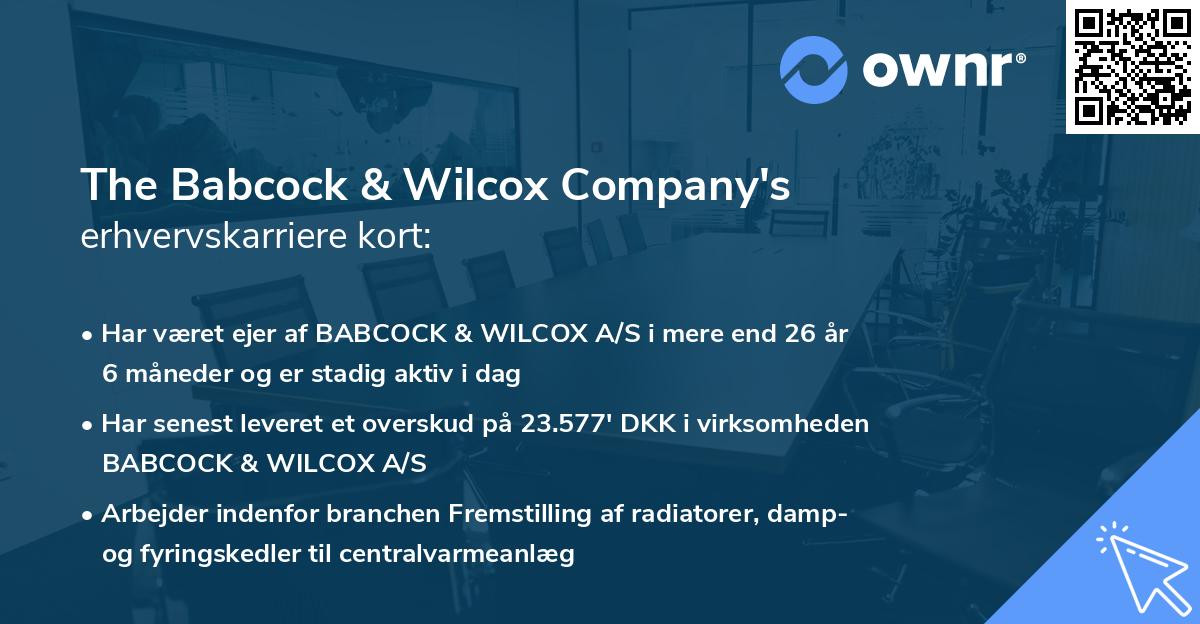 The Babcock & Wilcox Company's erhvervskarriere kort