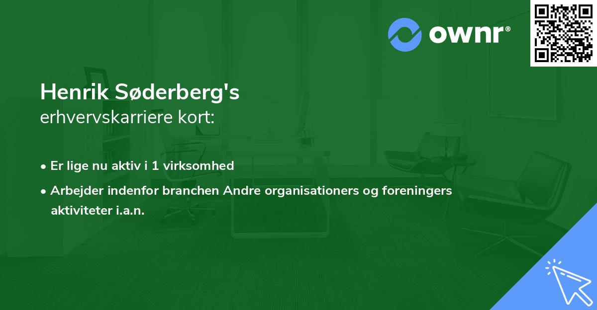Henrik Søderberg's erhvervskarriere kort