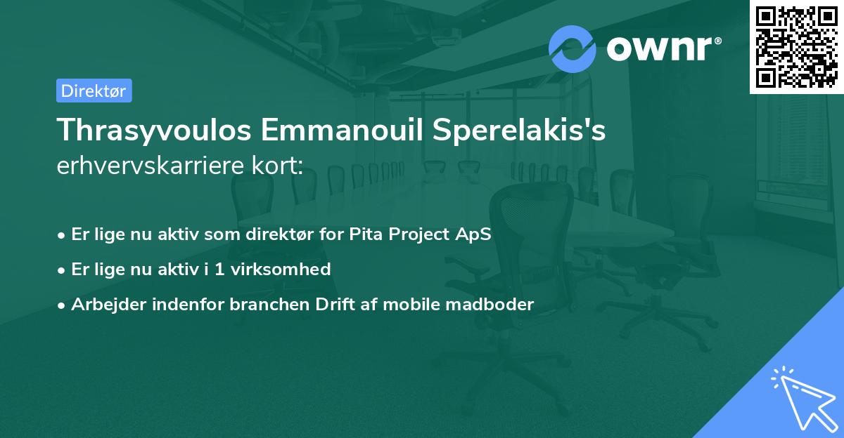 Thrasyvoulos Emmanouil Sperelakis's erhvervskarriere kort