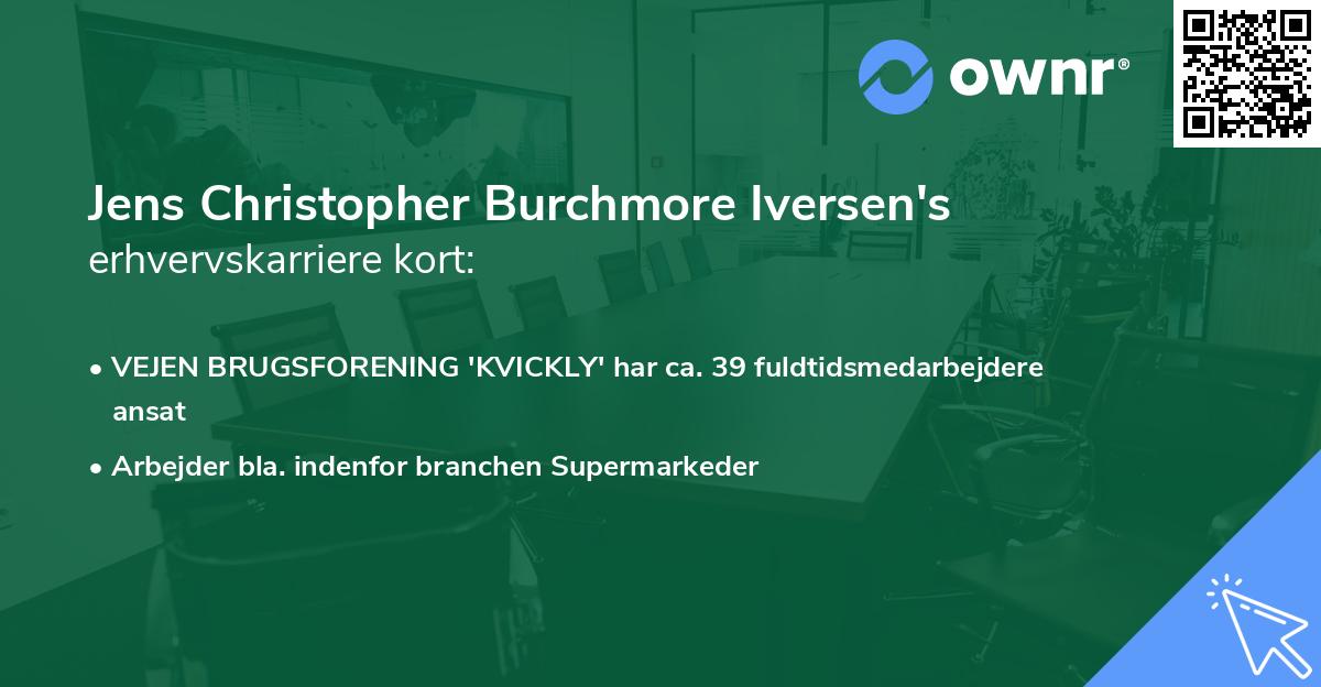 Jens Christopher Burchmore Iversen's erhvervskarriere kort