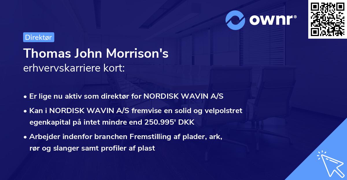 Thomas John Morrison's erhvervskarriere kort