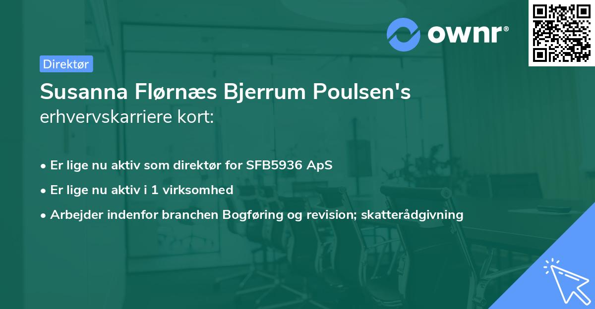 Susanna Flørnæs Bjerrum Poulsen's erhvervskarriere kort