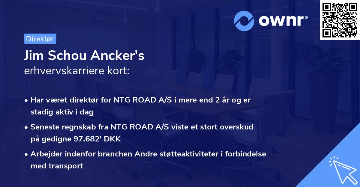 Jim Schou Ancker's erhvervskarriere kort