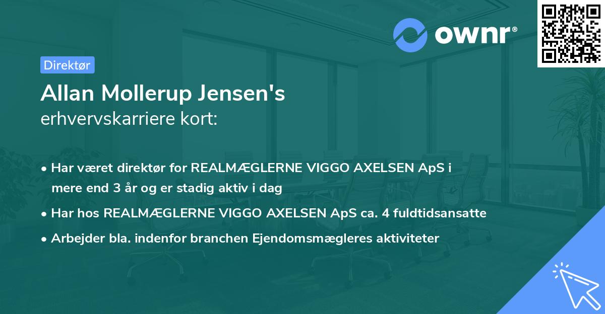 Allan Mollerup Jensen's erhvervskarriere kort