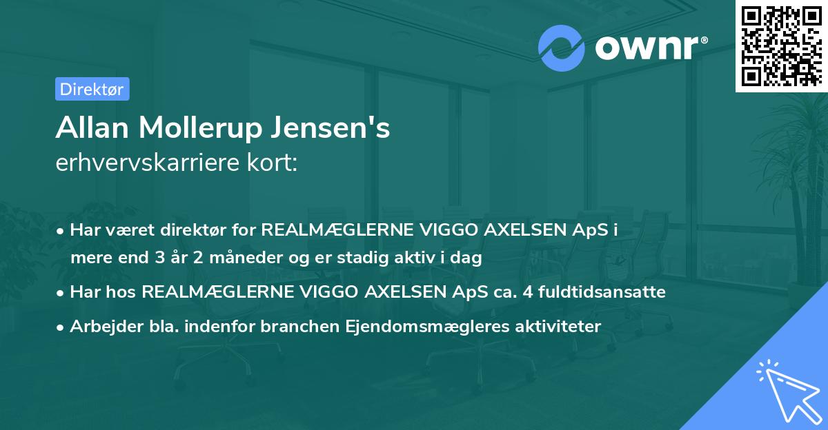 Allan Mollerup Jensen's erhvervskarriere kort