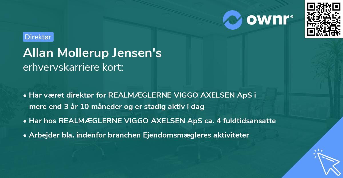Allan Mollerup Jensen's erhvervskarriere kort