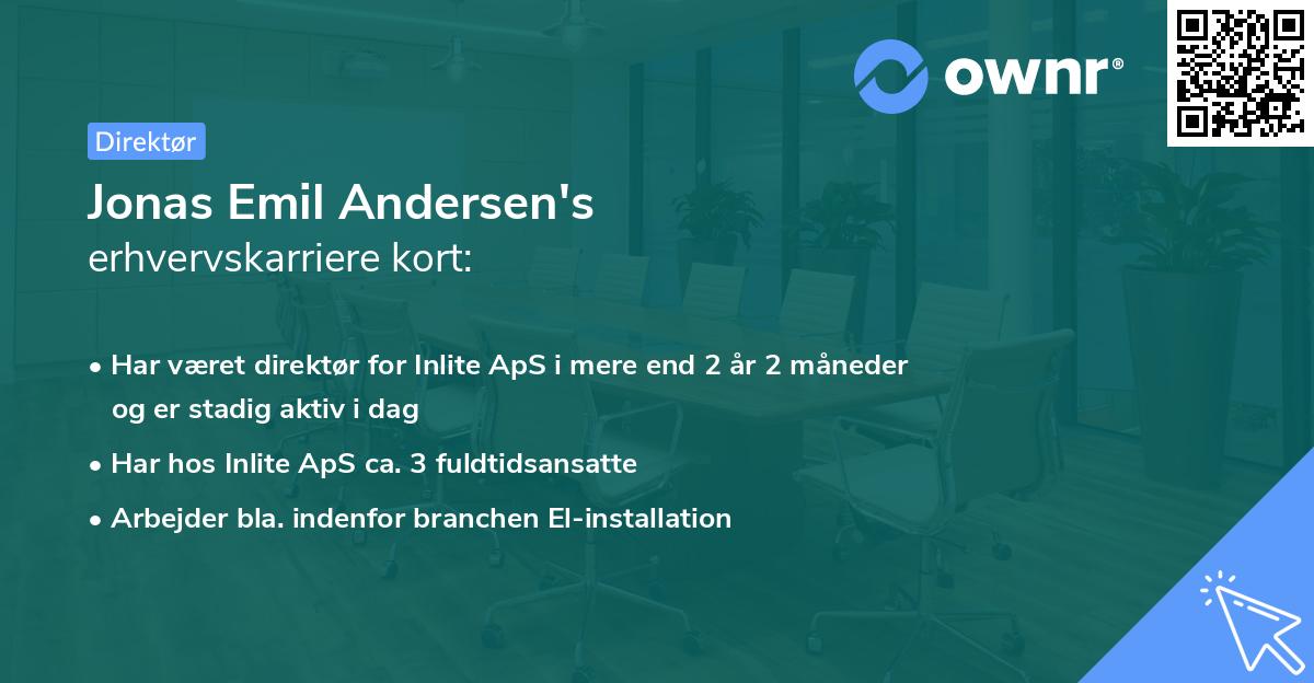 Jonas Emil Andersen's erhvervskarriere kort