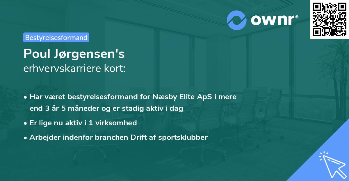 Poul Jørgensen's erhvervskarriere kort