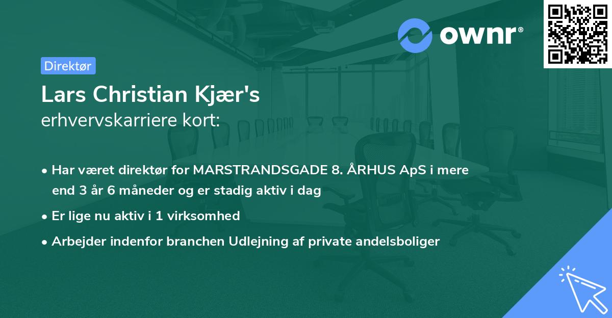 Lars Christian Kjær's erhvervskarriere kort