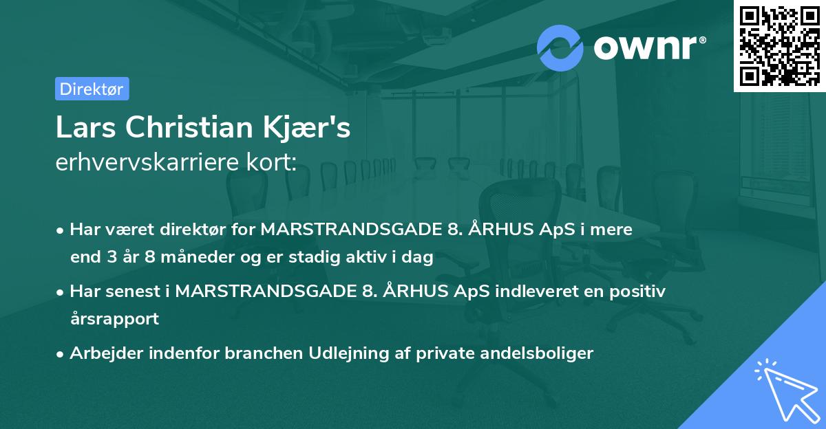Lars Christian Kjær's erhvervskarriere kort