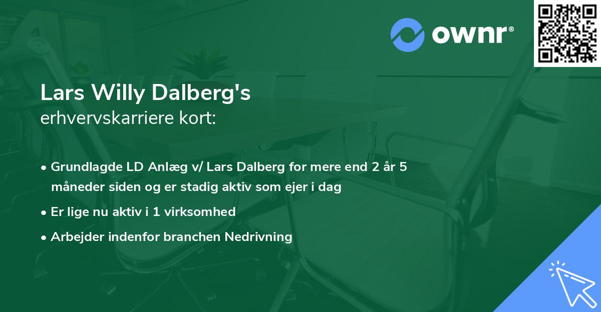 Lars Willy Dalberg's erhvervskarriere kort