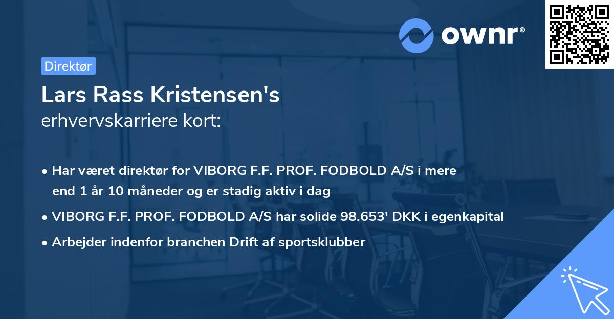 Lars Rass Kristensen's erhvervskarriere kort
