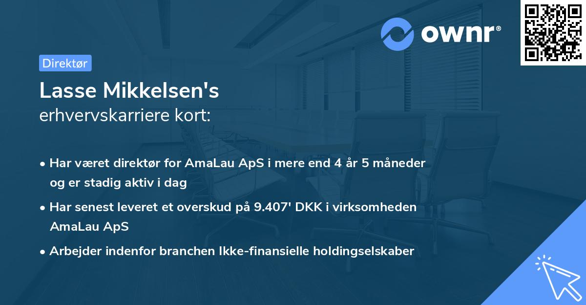 Lasse Mikkelsen's erhvervskarriere kort