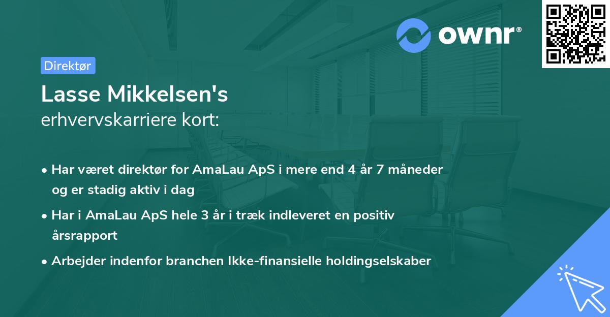 Lasse Mikkelsen's erhvervskarriere kort