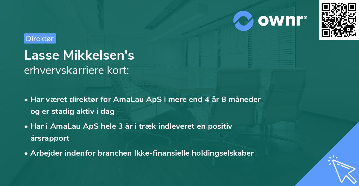 Lasse Mikkelsen's erhvervskarriere kort