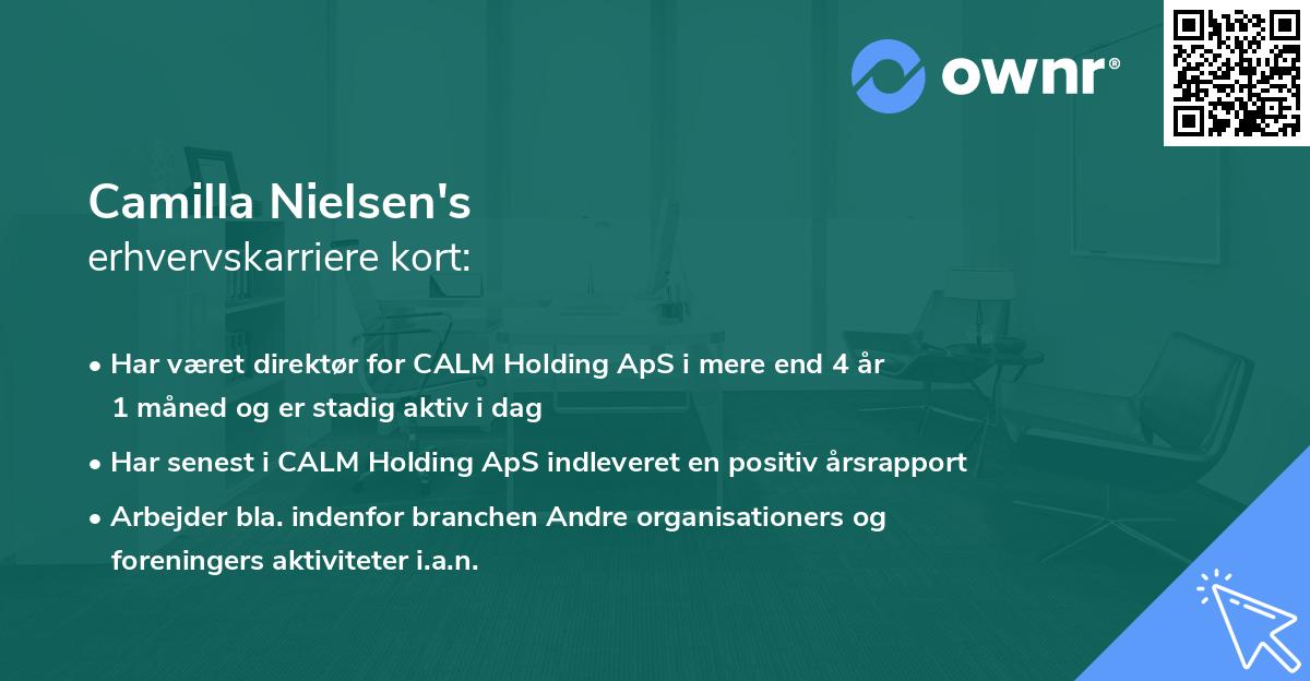 Camilla Nielsen's erhvervskarriere kort