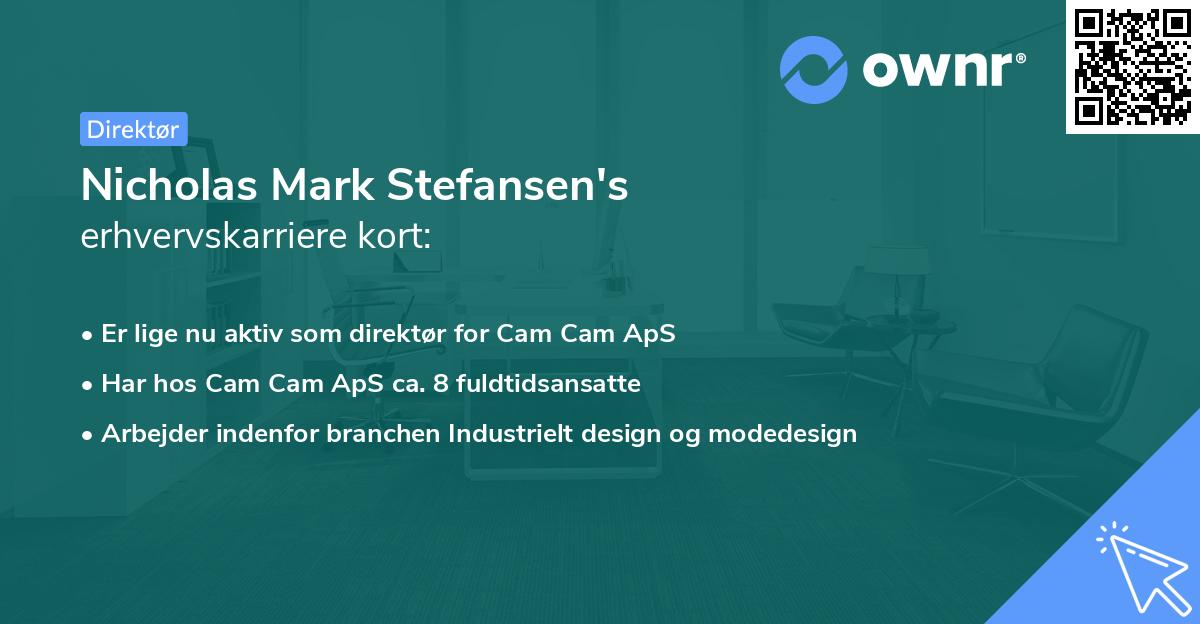 Nicholas Mark Stefansen's erhvervskarriere kort