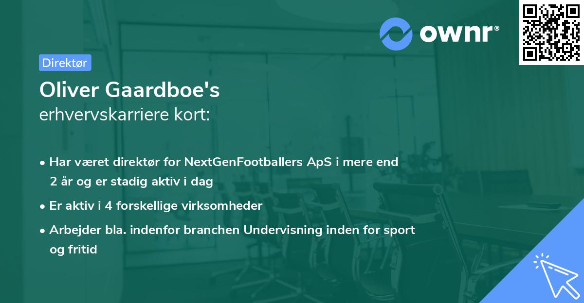 Oliver Gaardboe's erhvervskarriere kort