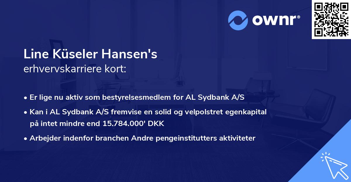 Line Küseler Hansen's erhvervskarriere kort