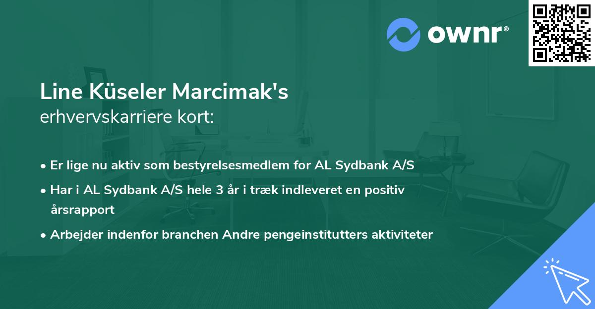 Line Küseler Marcimak's erhvervskarriere kort